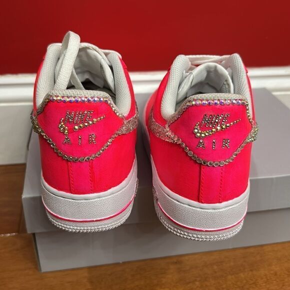 NIB Nike AF1 Custom Bling Nike Air Sneakers Bedazzled Crystallized size 7 - Picture 7 of 12